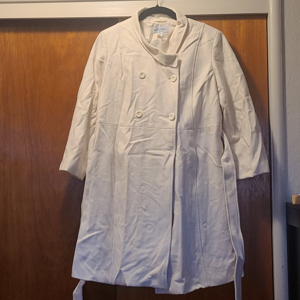 Wool Blend Long Coat - Size 20W